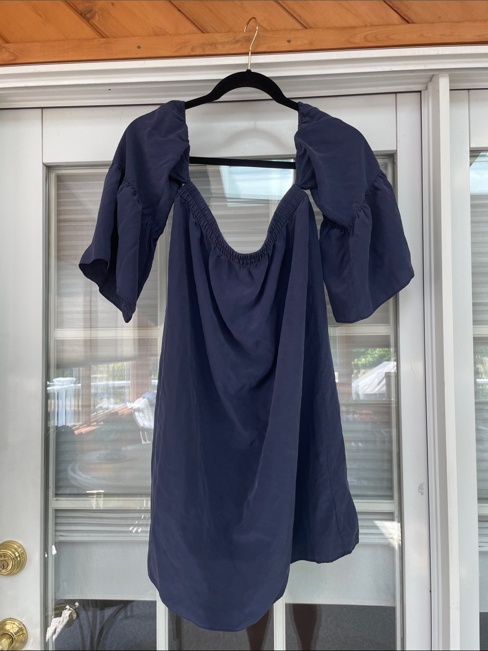Lilly Pulitzer Navy Puff-Sleeve Mini Dress